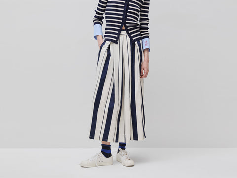 Saia midi em cetim às riscas - ucb_image_F