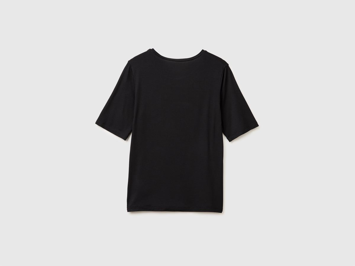 T-shirt em mistura de seda - ucb_image_BS