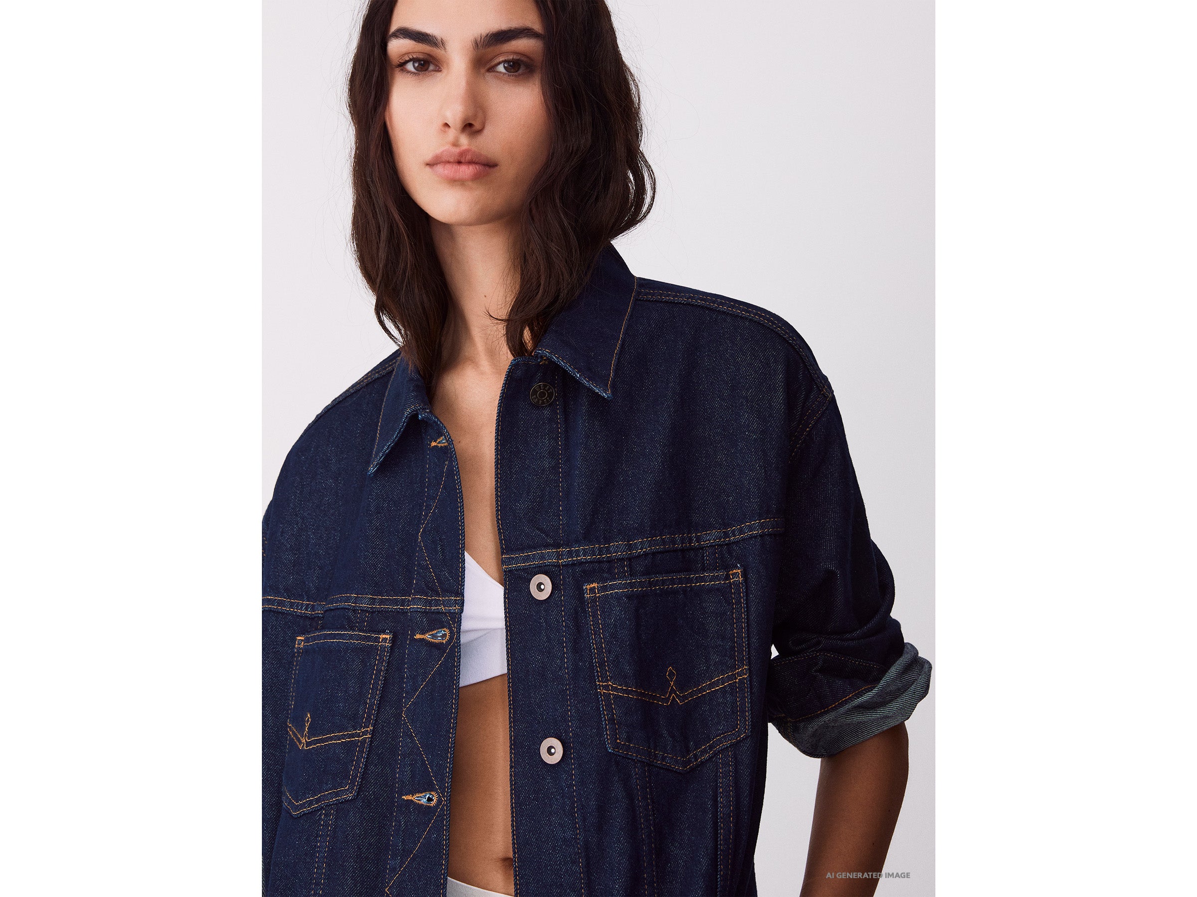 Trench comprido em denim rinse - ucb_image_FY