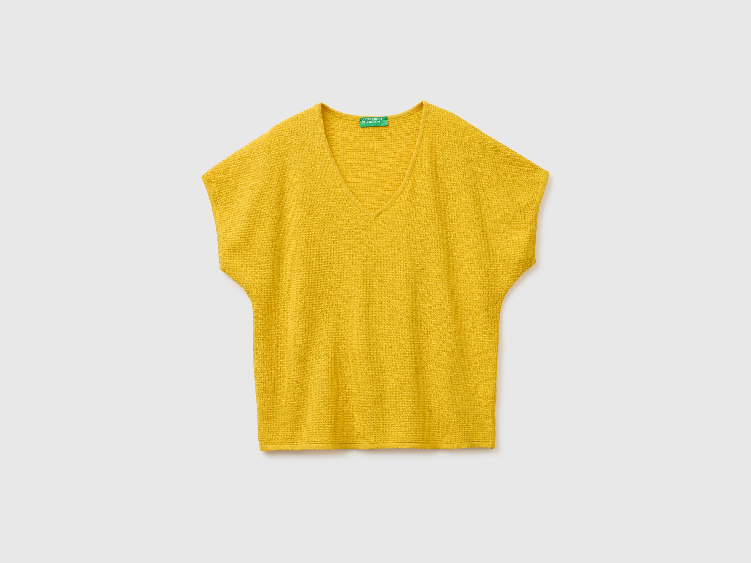Camisola decote em V em mistura de linho - ucb_image_FS