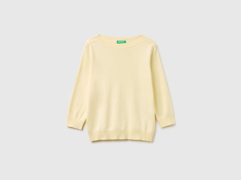 Camisola amarelo claro com decote à barco - ucb_image_FS