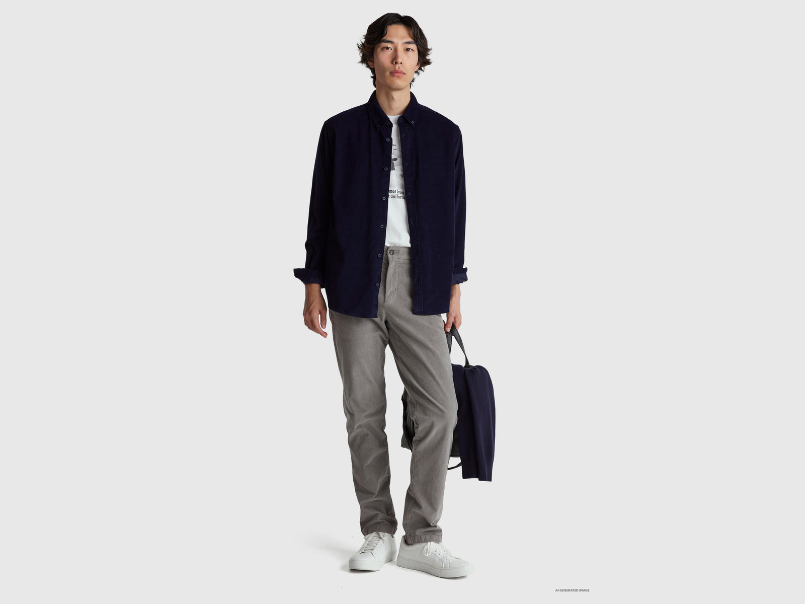 Corduroy button-down shirt