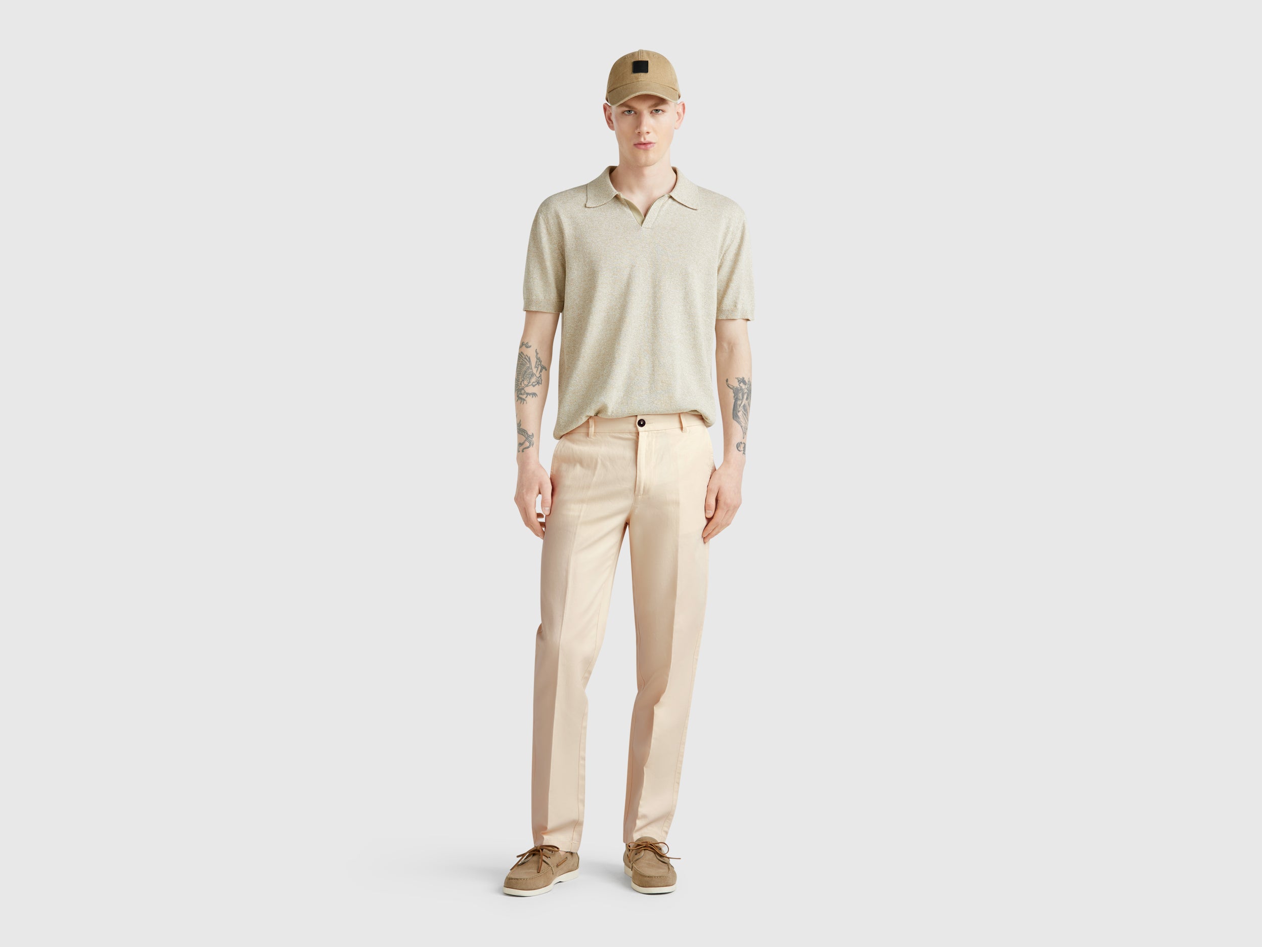 Chinos slim fit em mistura de linho - ucb_image_FY