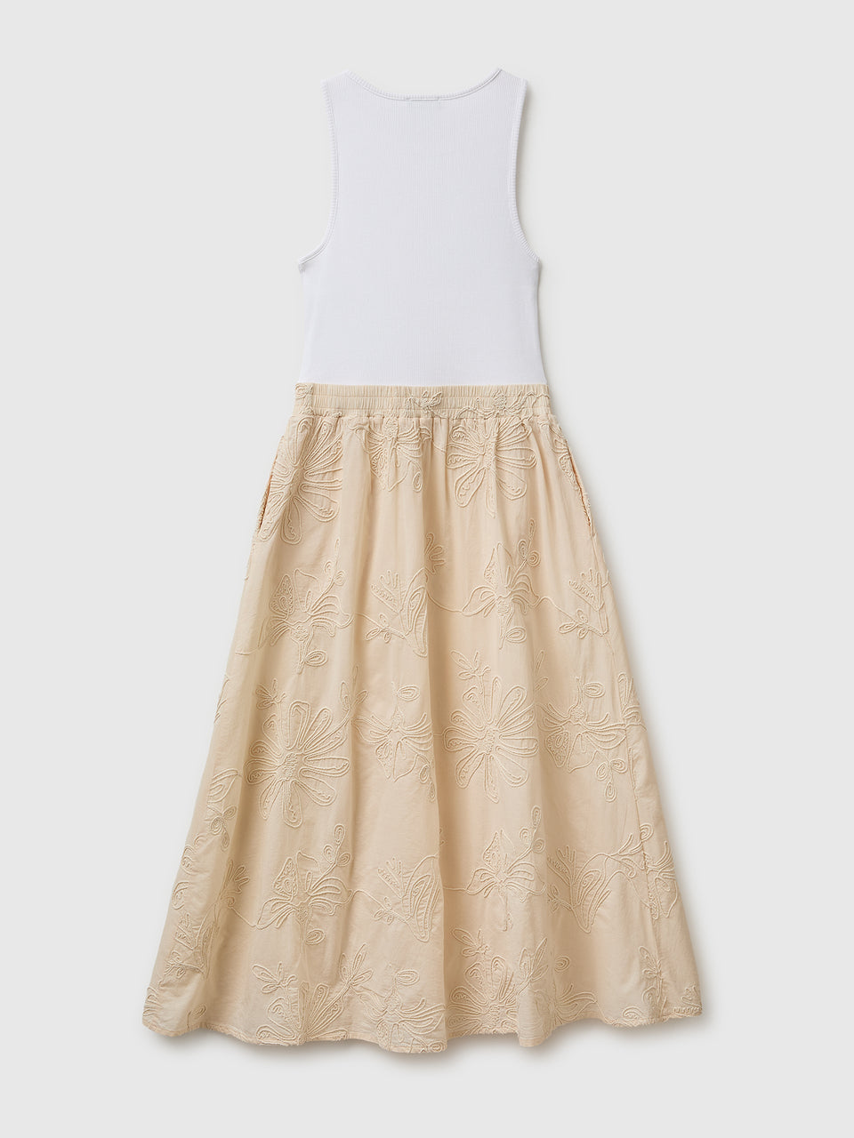 Midi dress with floral embroidery - ucb_image_BS