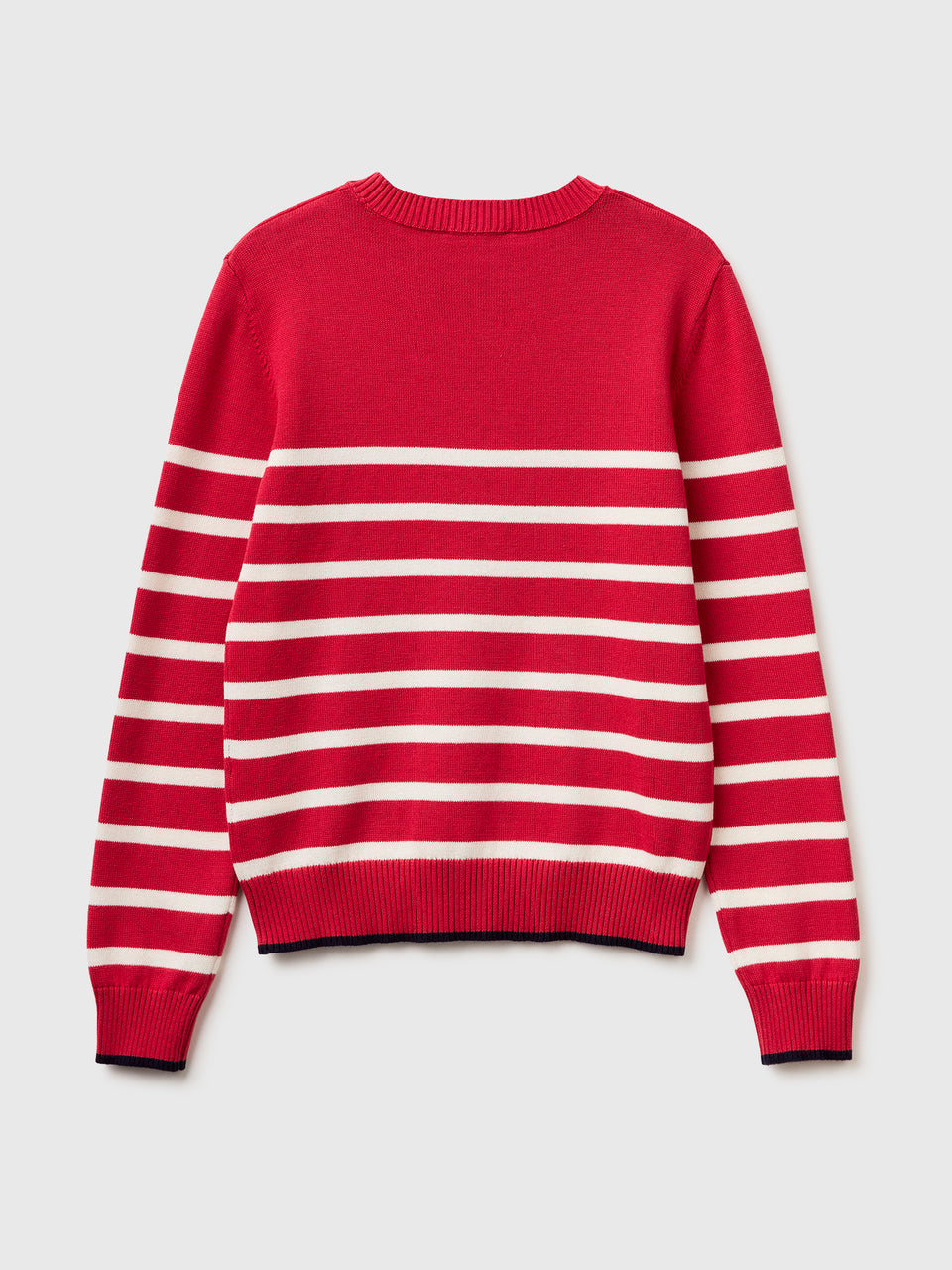 Striped sweater with embroidered writing - ucb_image_BS