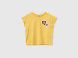 Ärmelloses T-Shirt mit Stickerei