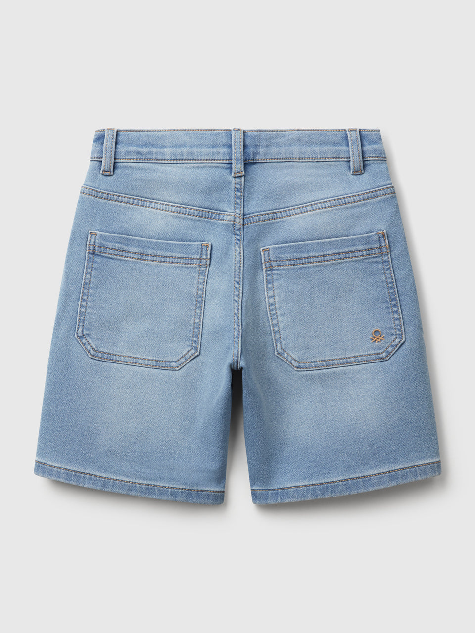 Straight Bermuda shorts in stretch denim - ucb_image_BS