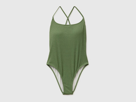 Ribbed one-piece swimsuit with lurex - ucb_image_FS