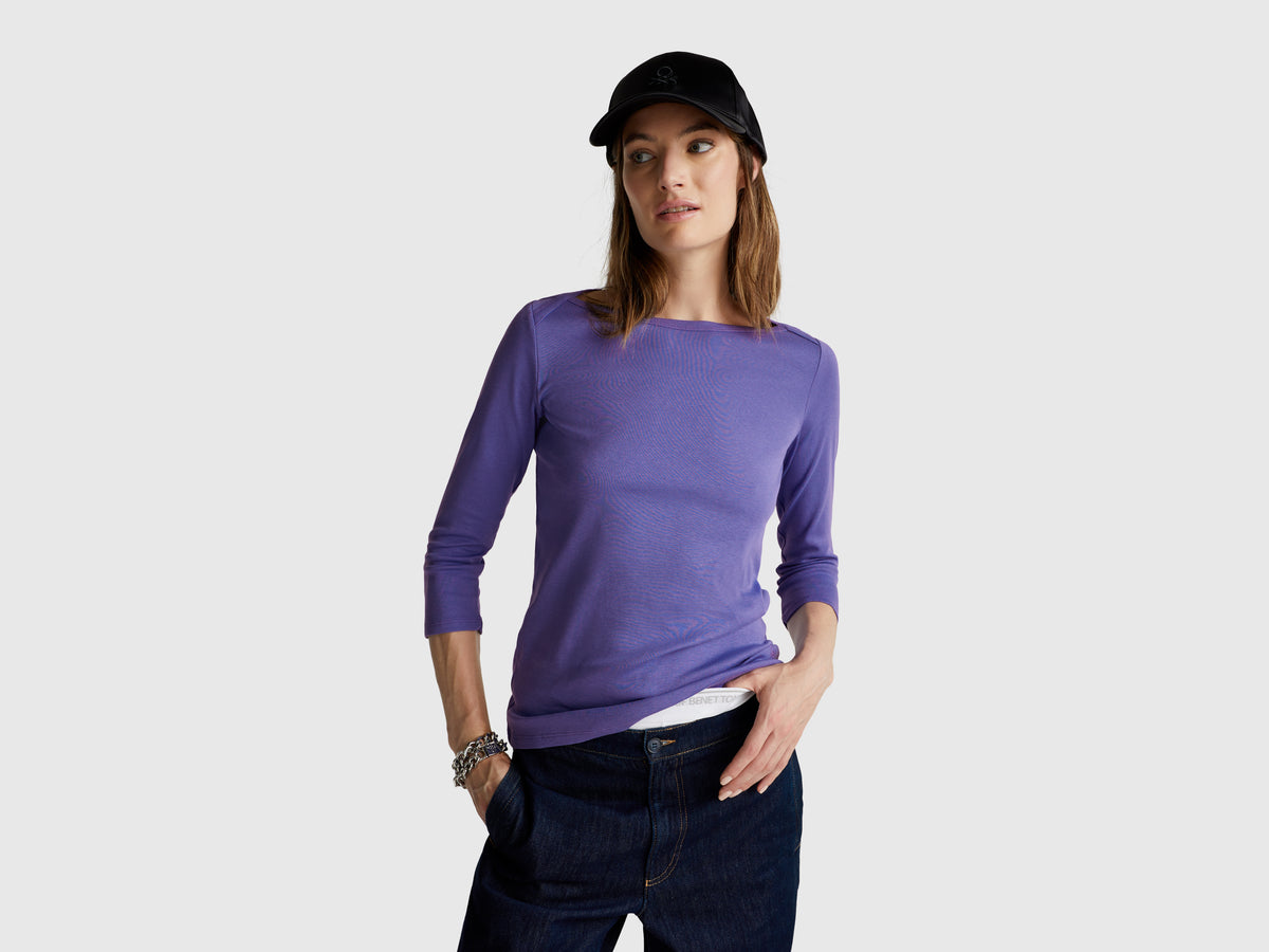 T-shirt com decote à barco - ucb_image_F