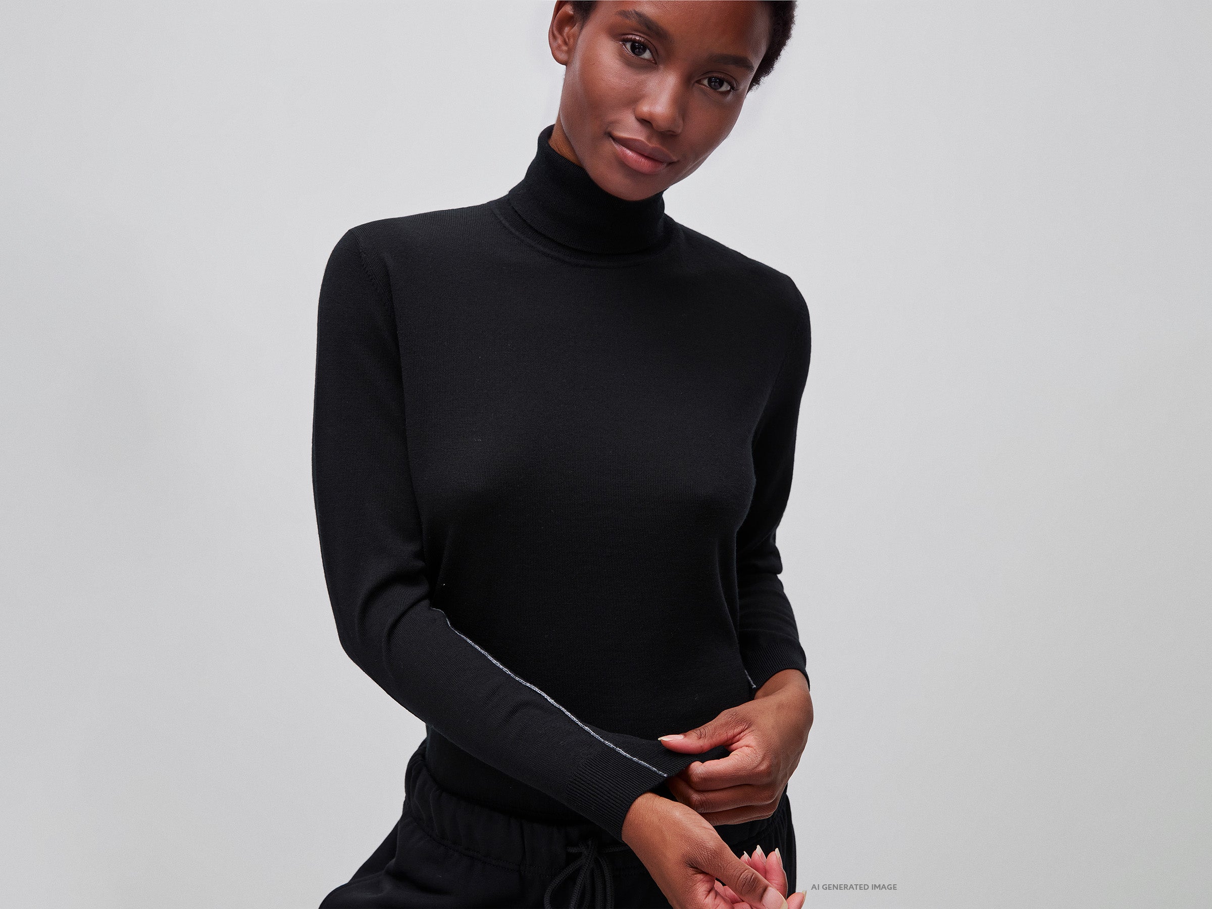Camisola de gola alta em pura lã Merino - ucb_image_FY