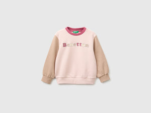 Rundhals-Sweatshirt mit Stickerei