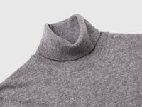 Camisola de gola alta cinzento rato em pura lã Merino - ucb_image_DS1