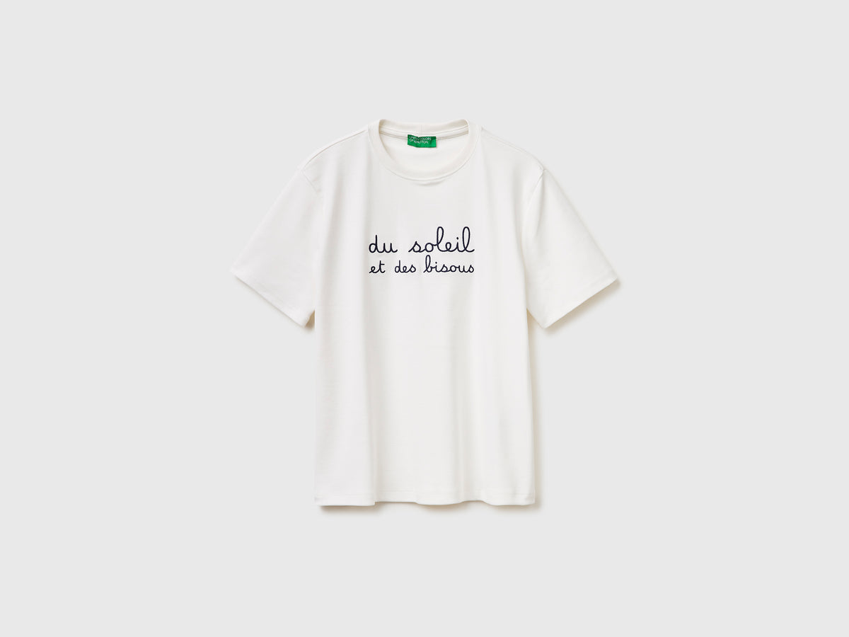 T-shirt with embroidered writing - ucb_image_FS