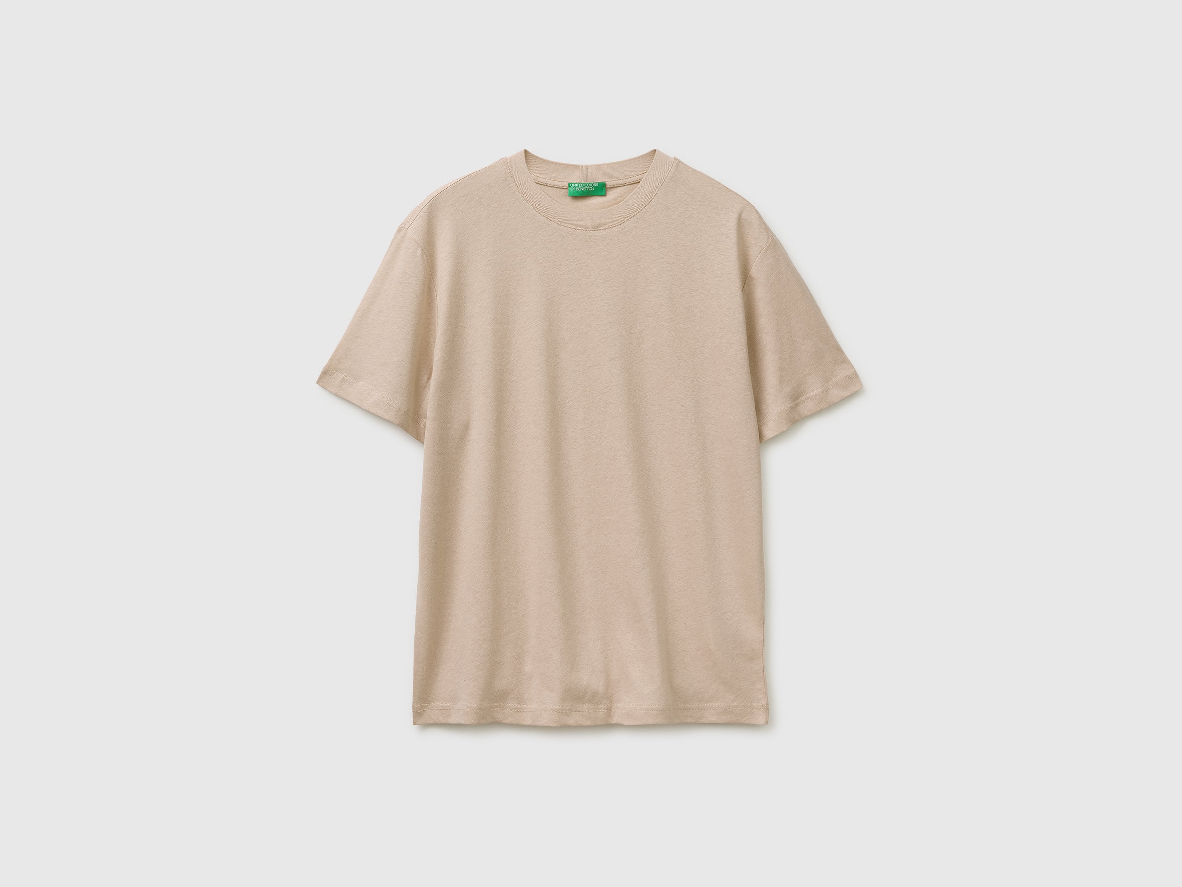 Crew neck T-shirt in linen blend - ucb_image_FS