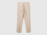 Regular fit chinos in linen blend - ucb_image_BS