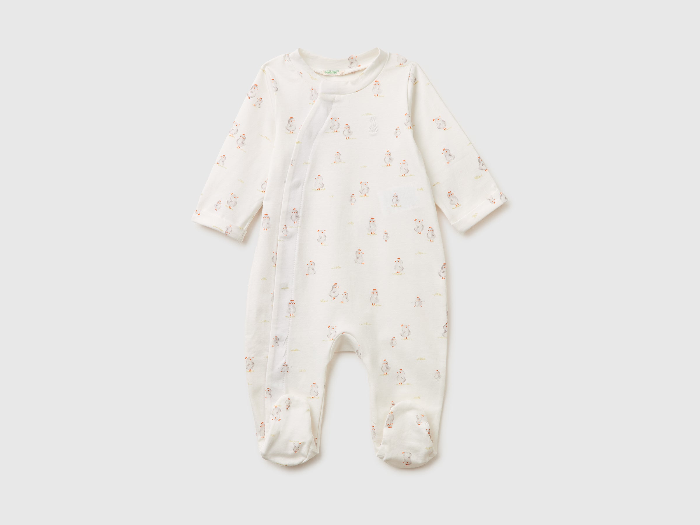 Patterned onesie in stretch organic cotton - ucb_image_FS