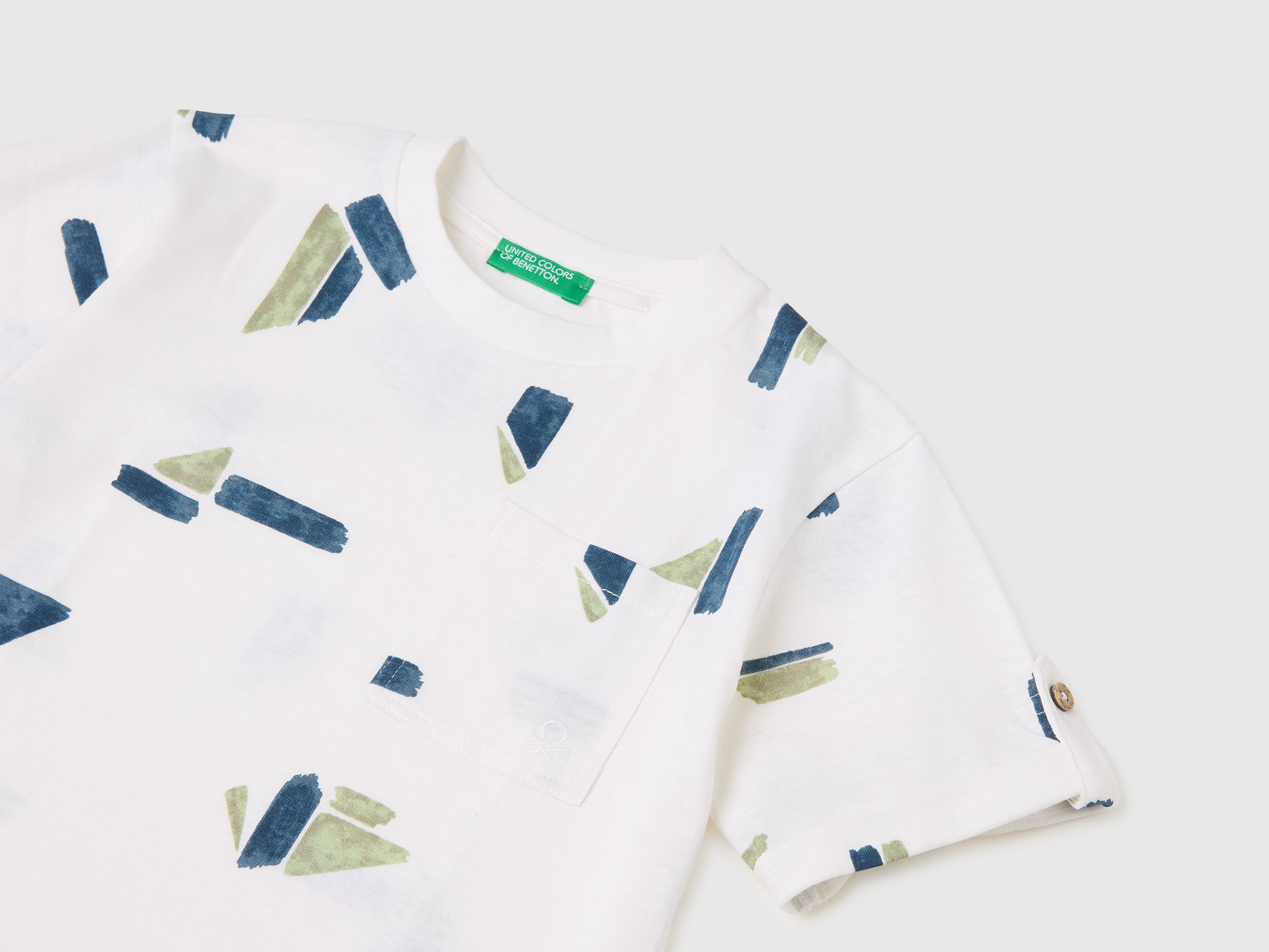Printed linen blend T-shirt - ucb_image_DS1