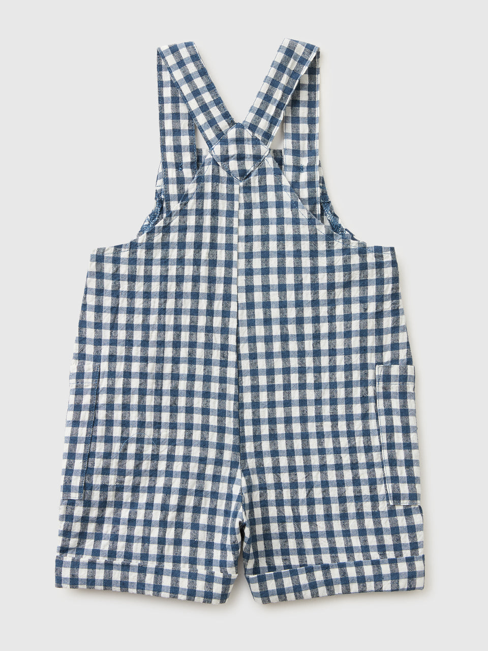 Checkered linen blend overalls - ucb_image_BS