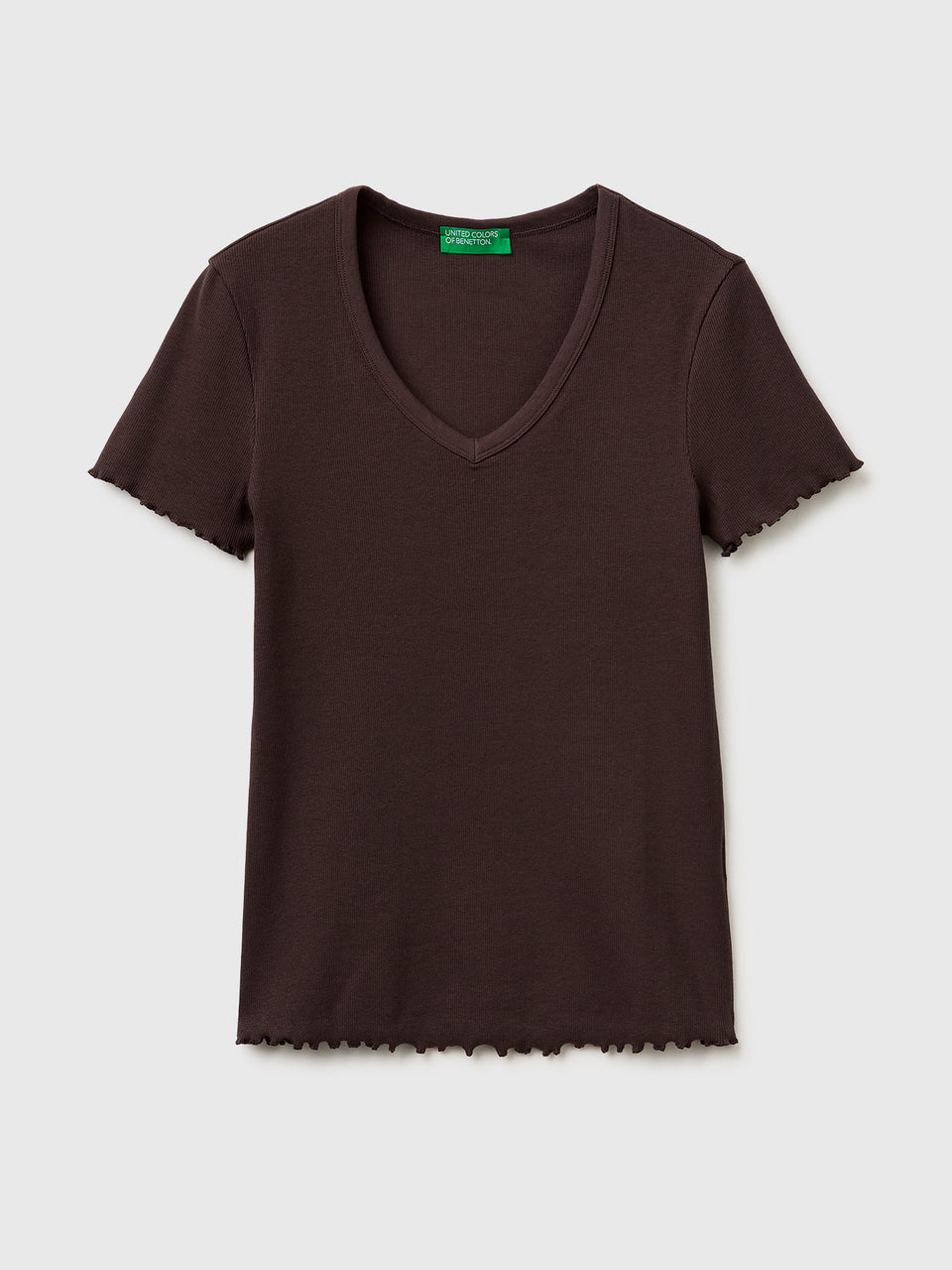 T-shirt decote em V canelado - ucb_image_FS