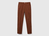 Chinos slim fit em algodão marrom escuro - ucb_image_FS