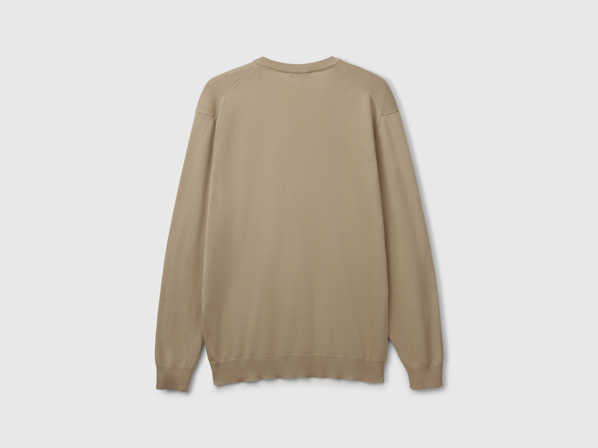 Camisola em algodão puro com decote em V - ucb_image_BS