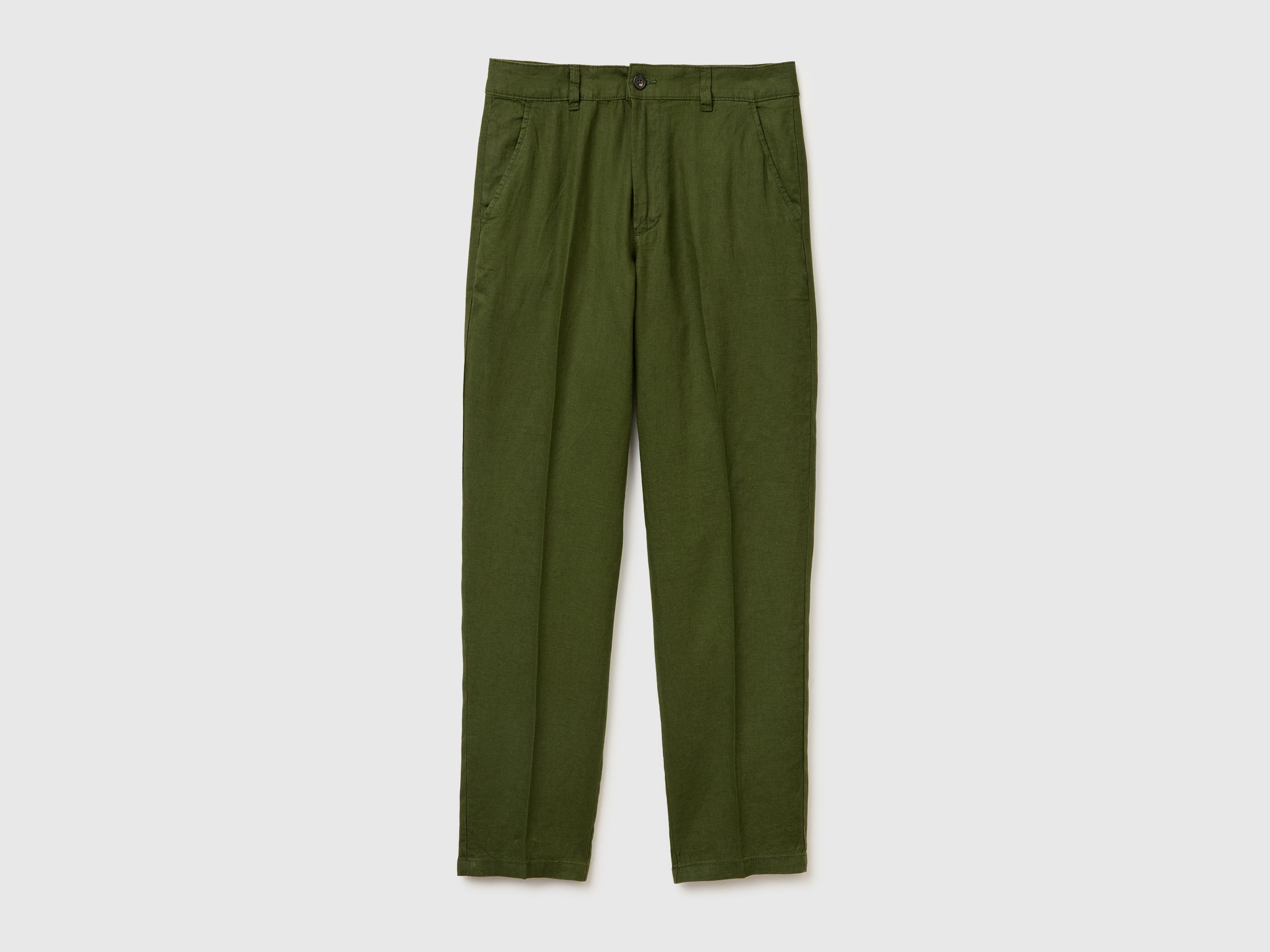 Straight chinos in pure linen - ucb_image_FS