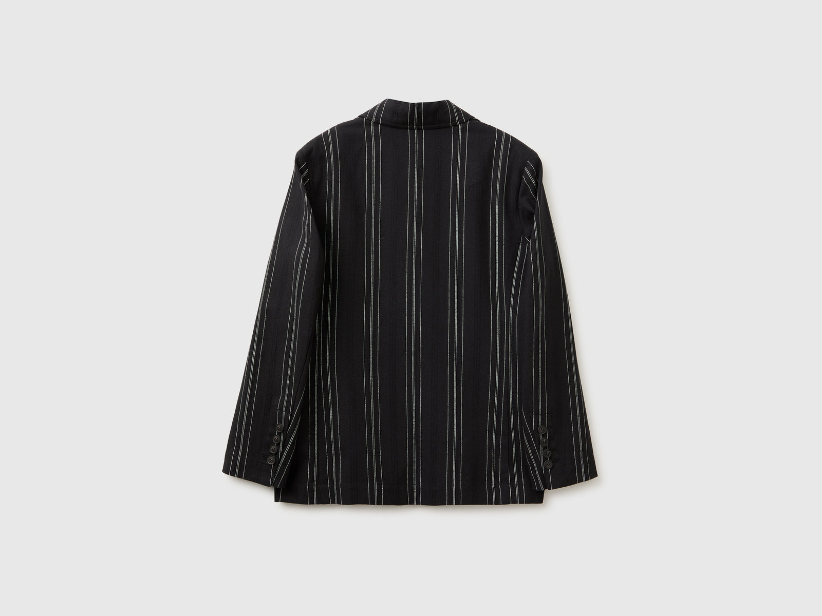 Blazer às riscas em mistura de linho  - ucb_image_BS