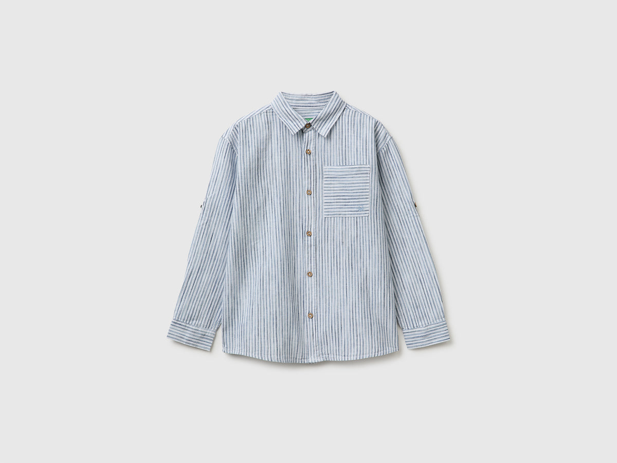 Striped linen blend shirt - ucb_image_FS