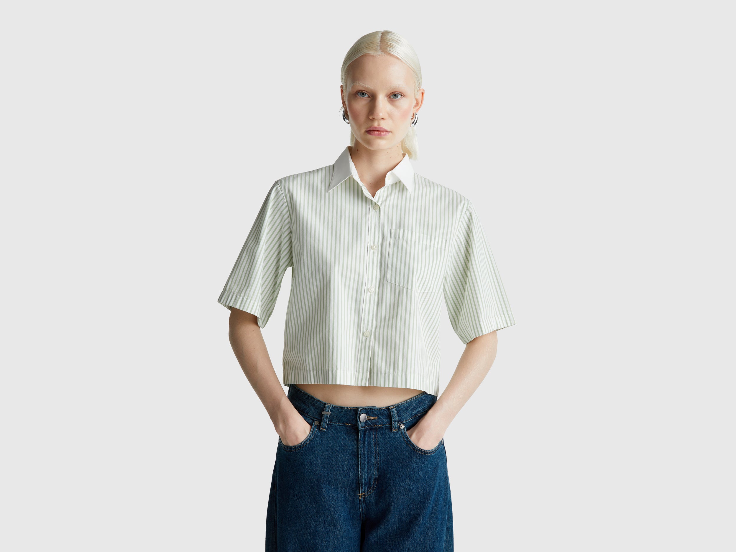 Camisa às riscas em algodão puro - ucb_image_F