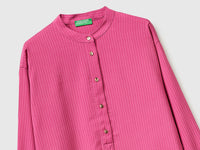Striped blouse with mandarin collar - ucb_image_DS1