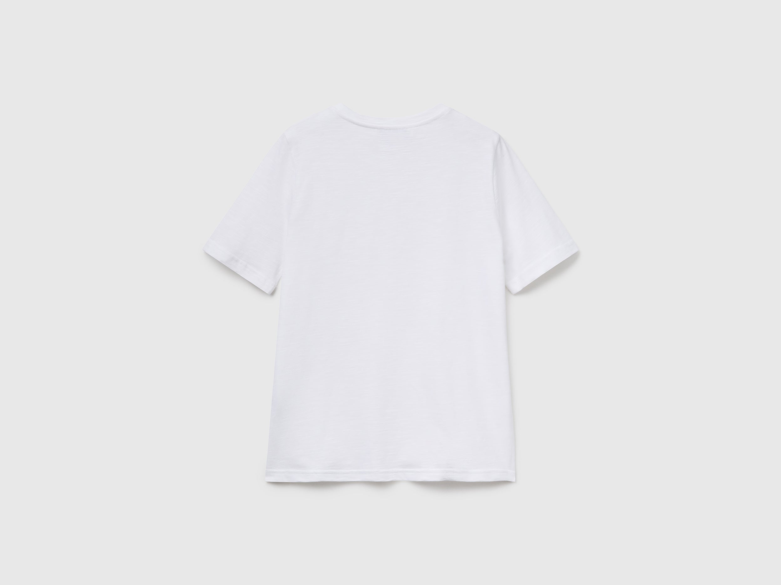 T-shirt de gola redonda em algodão flamé - ucb_image_BS