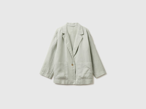 100% linen single-breasted blazer - ucb_image_FS