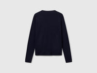 Camisola com decote em V em algodão puro - ucb_image_BS