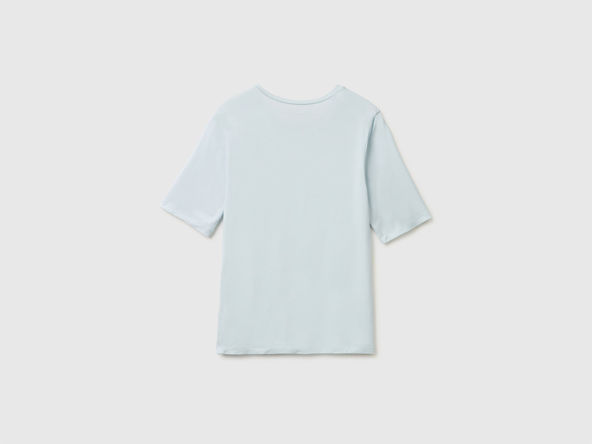T-shirt em mistura de seda - ucb_image_BS