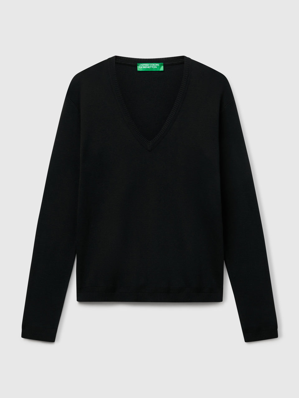 Camisola com decote em V em algodão puro - ucb_image_FS