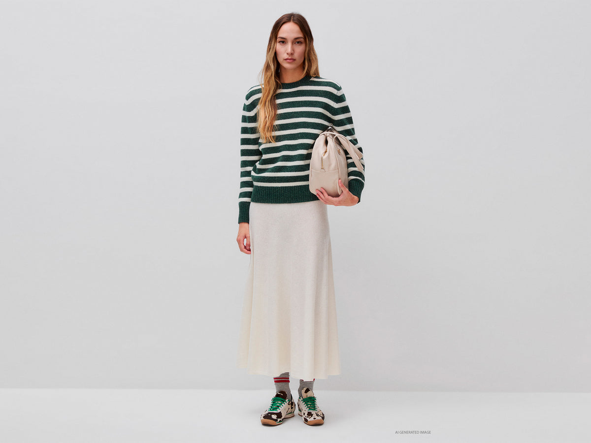 100% Shetland wool striped sweater