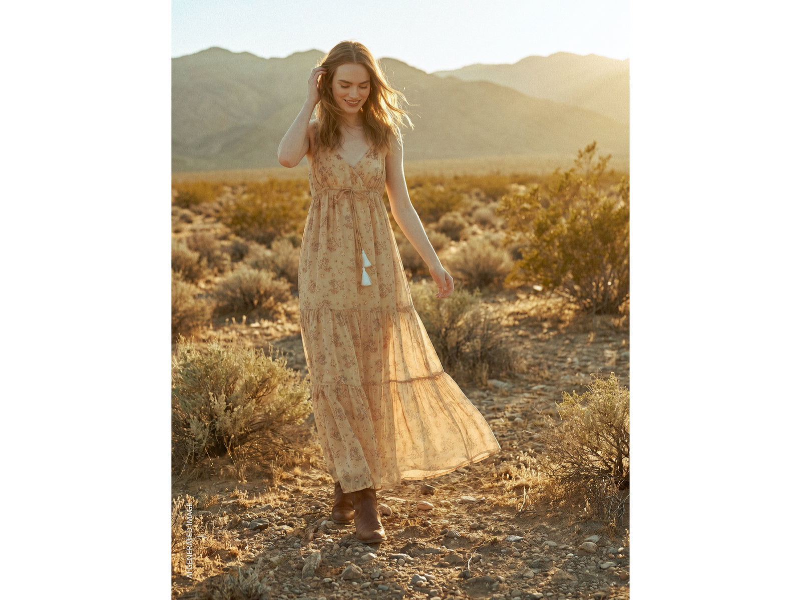 Long printed dress