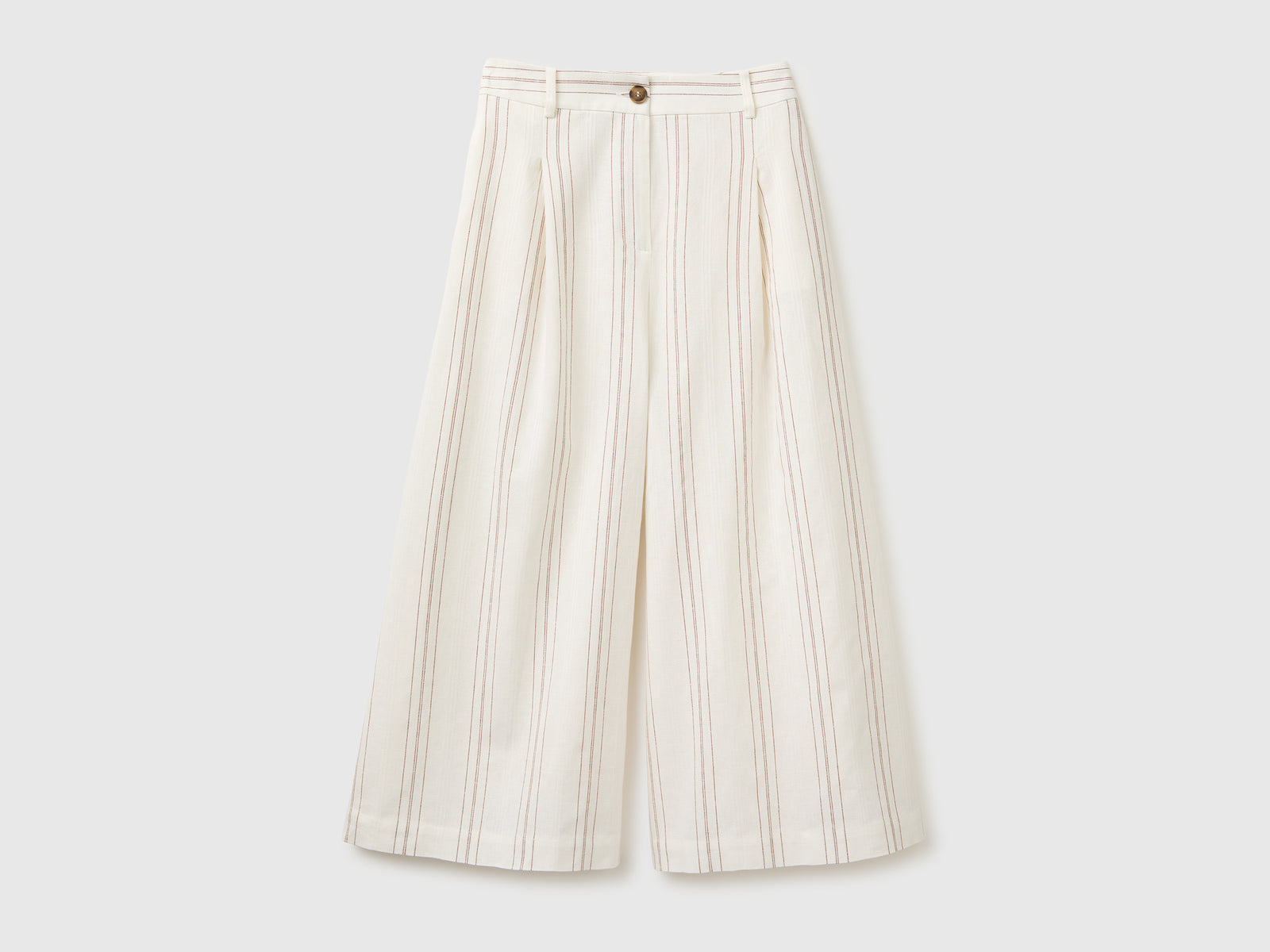 Wide-leg striped linen blend trousers - ucb_image_FS