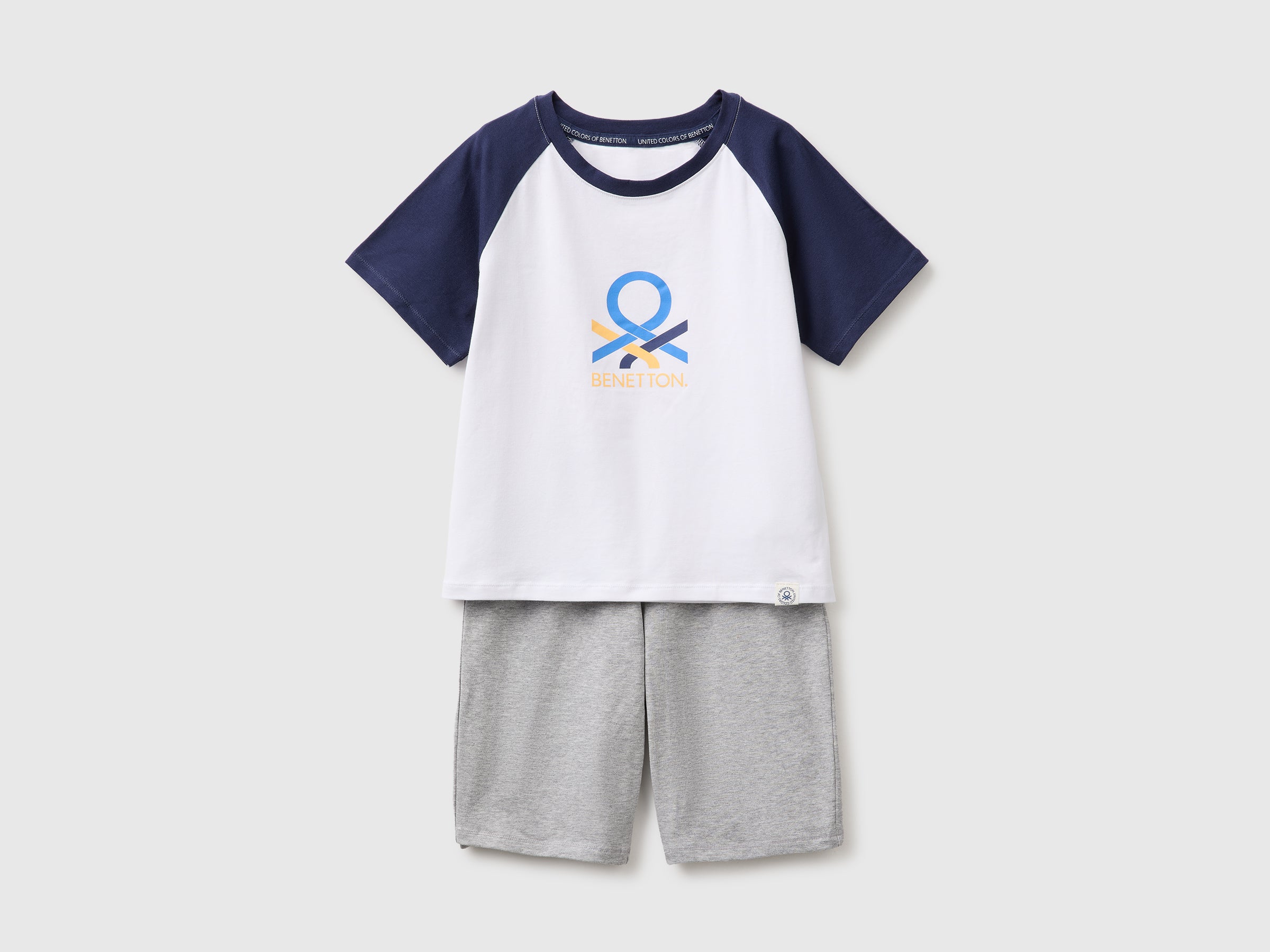 Pijama curto em algodão estampa logótipo - ucb_image_FS