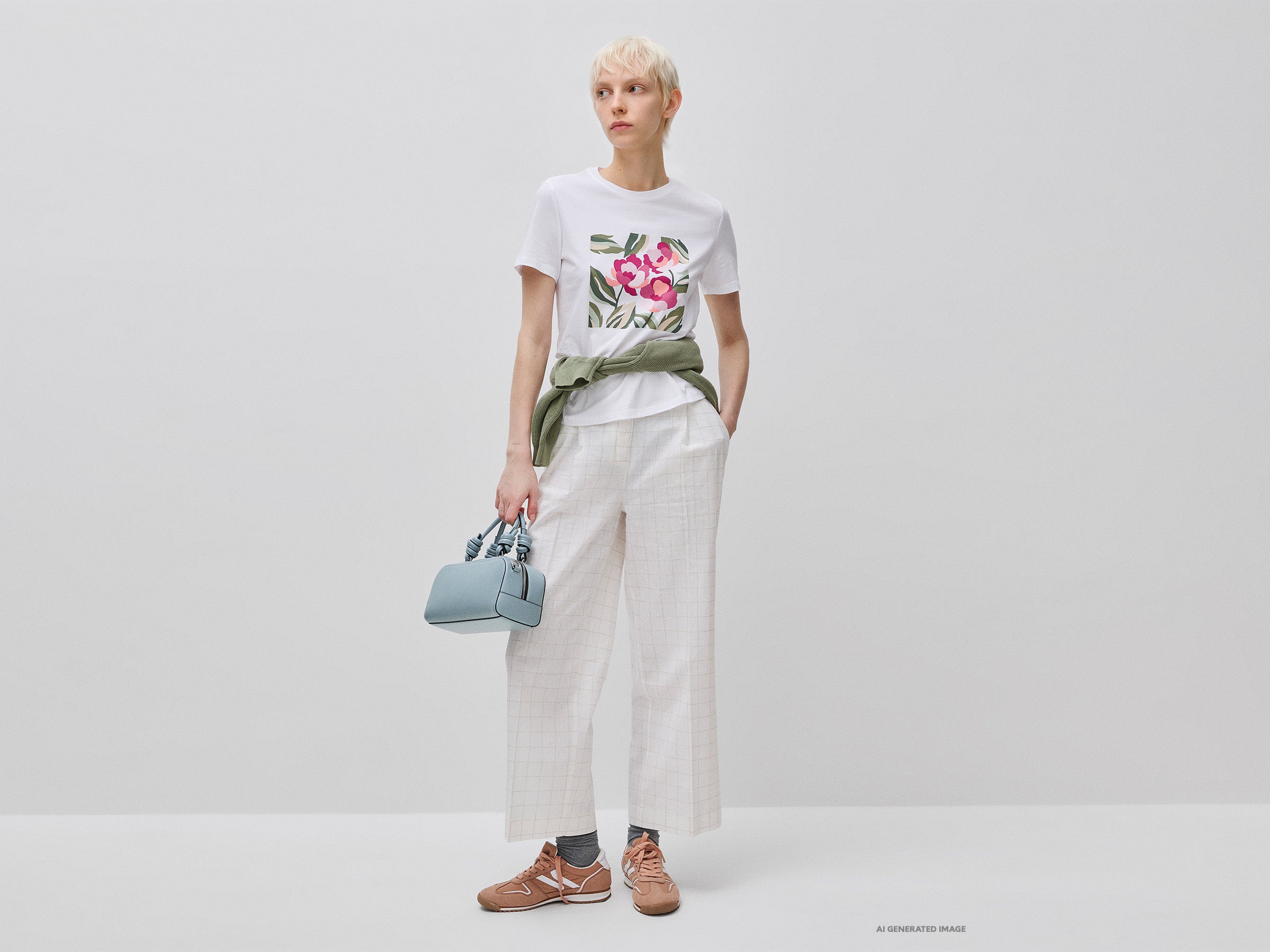 T-shirt com estampa às flores - ucb_image_FY