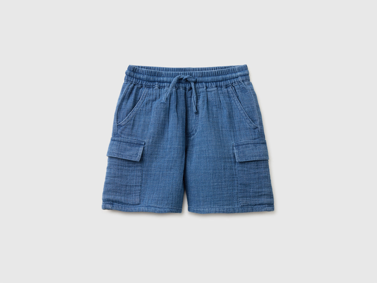 Light gauze cargo Bermuda shorts - ucb_image_FS