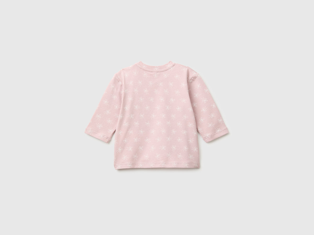 T-shirt com estampa de laços em algodão stretch  - ucb_image_BS