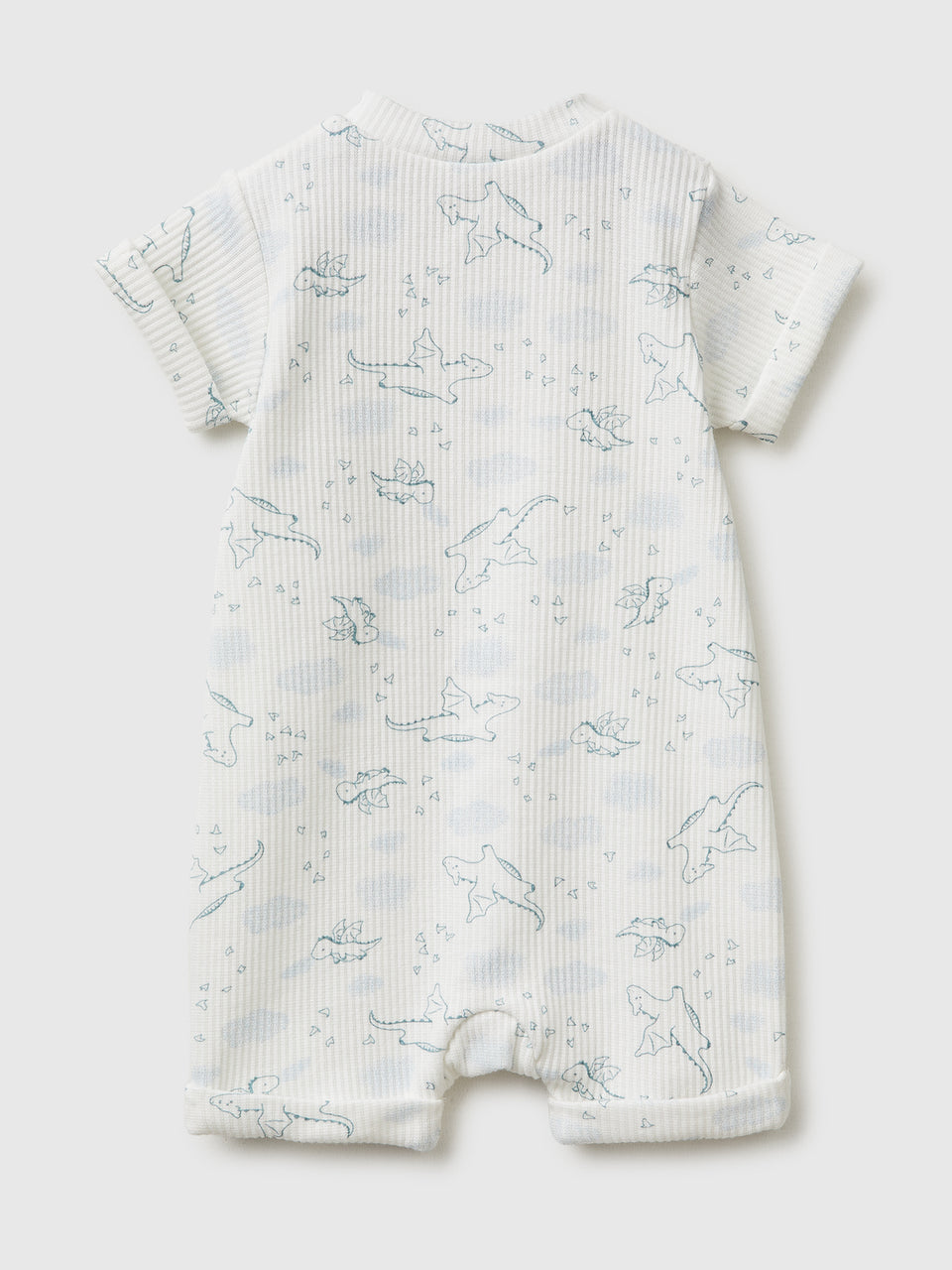 Ribbed printed short playsuit - ucb_image_BS
