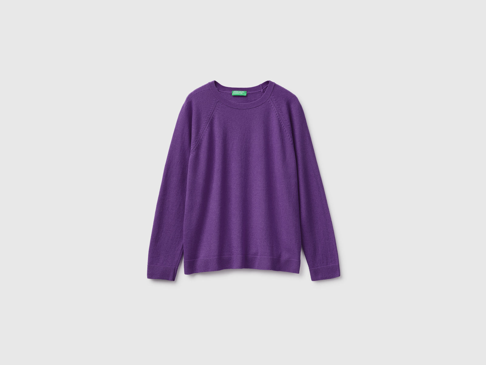 Camisola de gola redonda violeta em mistura de lã e caxemira - ucb_image_FS