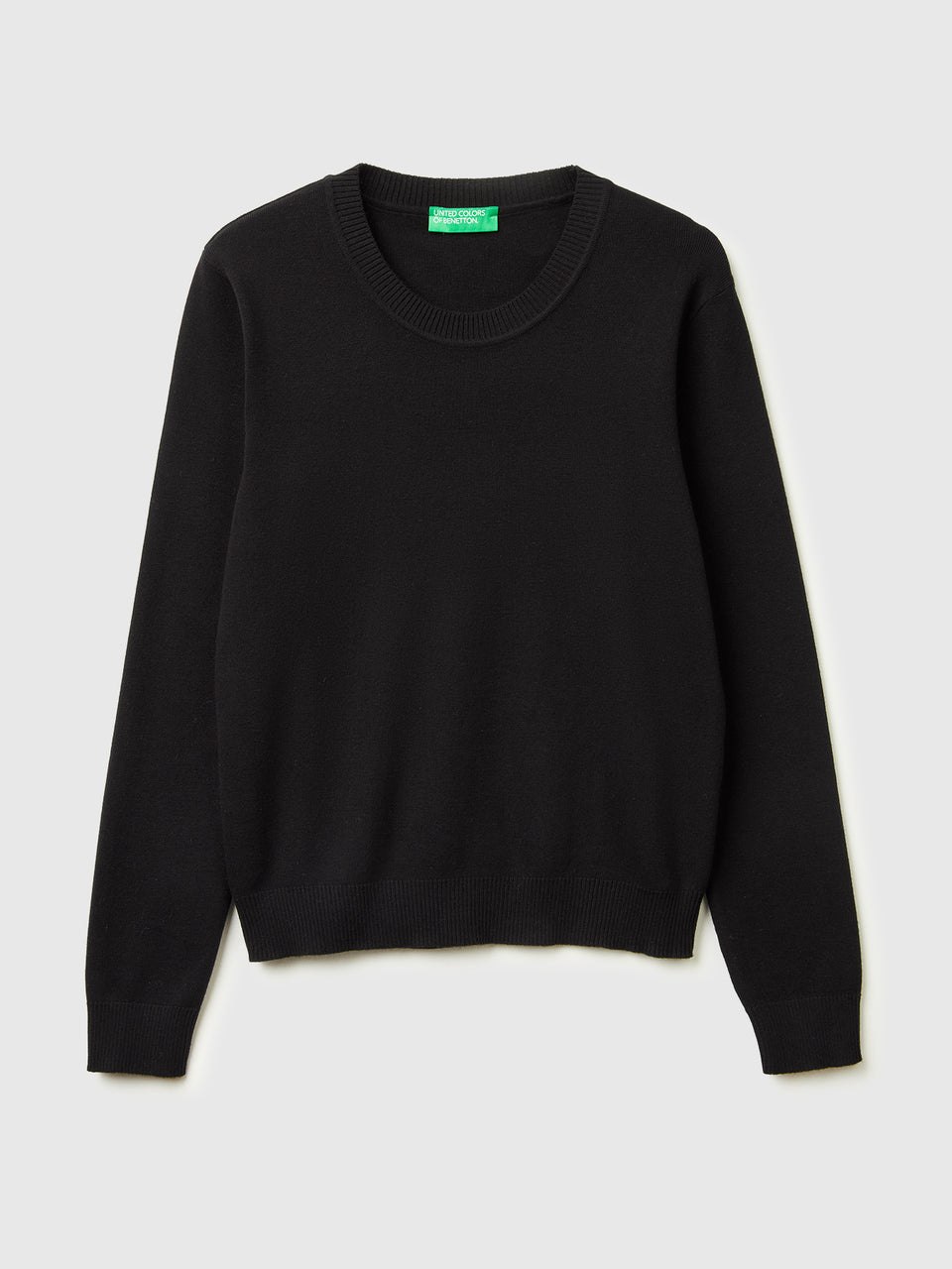 Black sweater in tricot cotton - ucb_image_FS