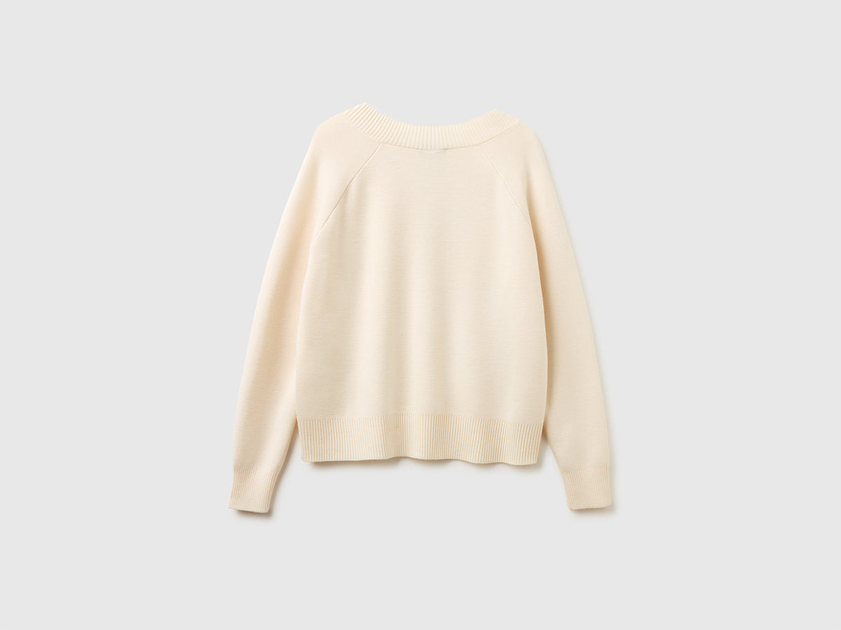 Camisola trabalhada com decote em V - ucb_image_BS