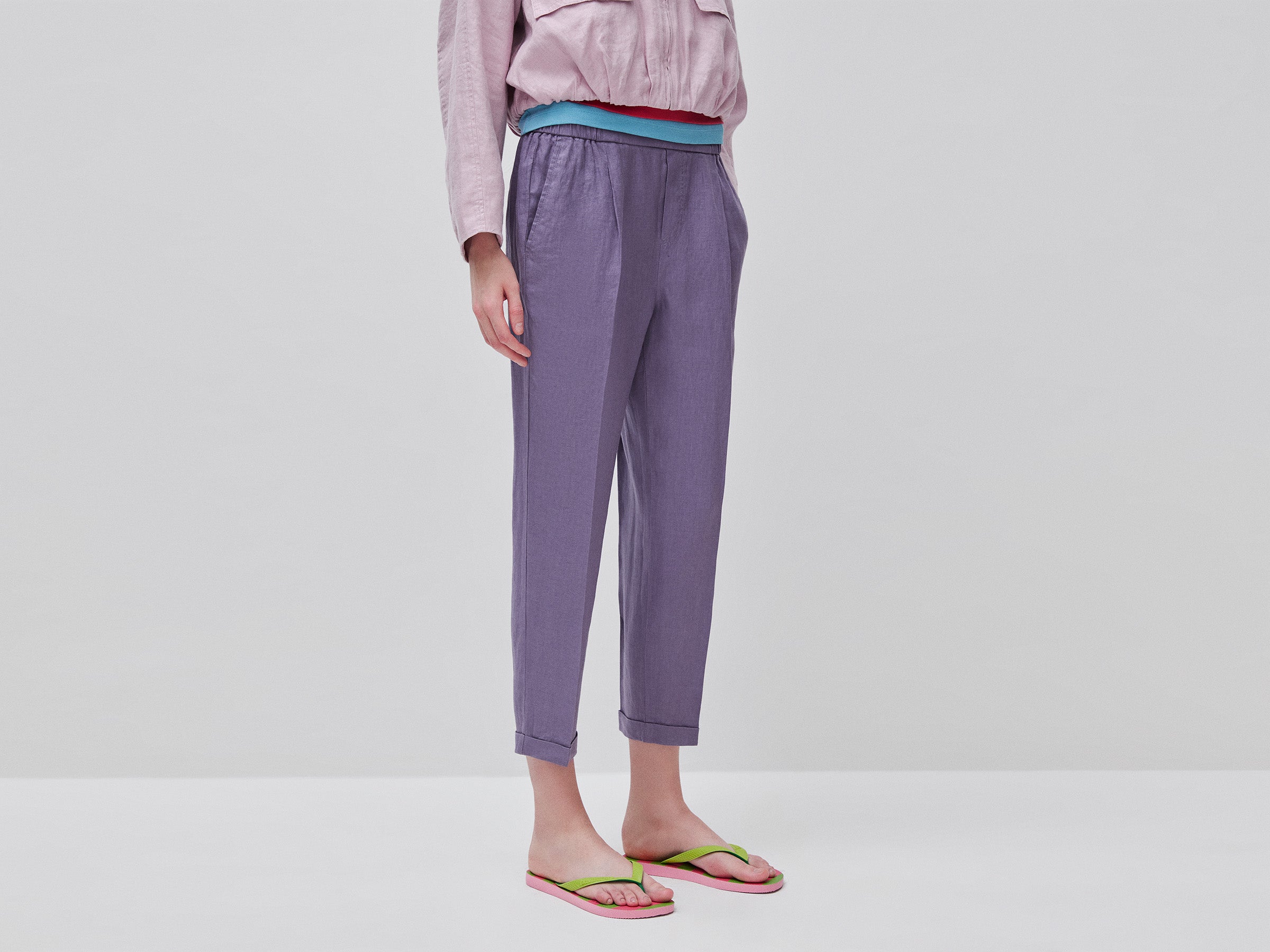 calças cigarette 100% linen cigarette trousers calças cigarette 100% linen cigarette trousers