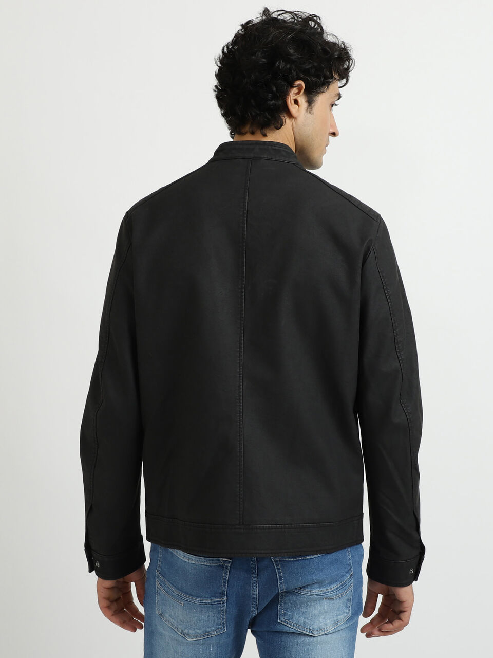 PU BIKER STYLE JACKET image number null