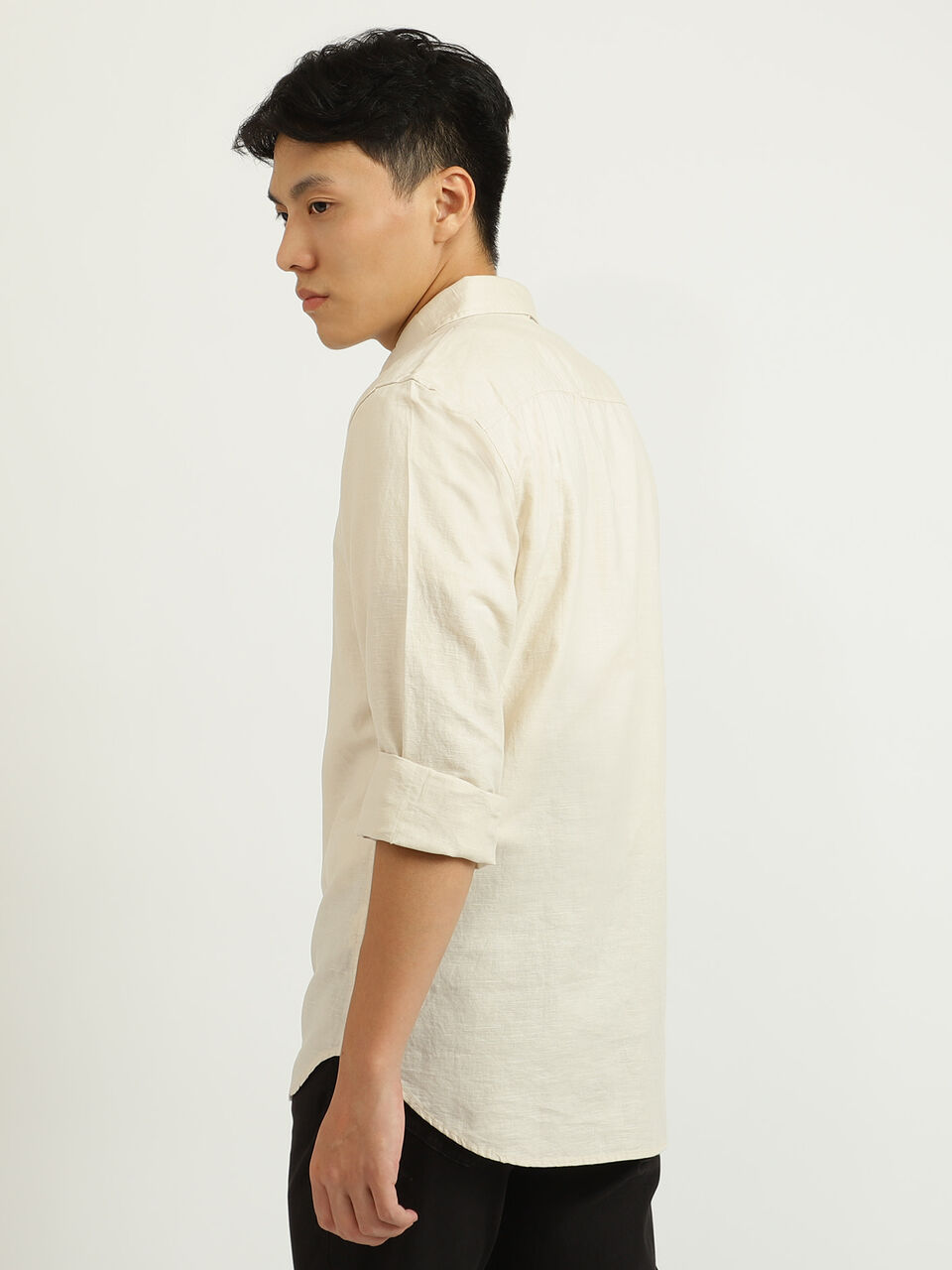 Full Sleeve Linen Regular Collar Shirt image number null