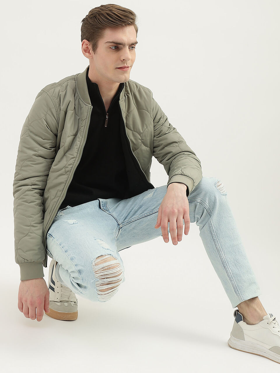 REVERSIBLE HONEYCOMB QUILT JACKET image number null